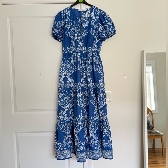 Primark Blue and White Patterned Maxi Dress - Picture 2 of 9